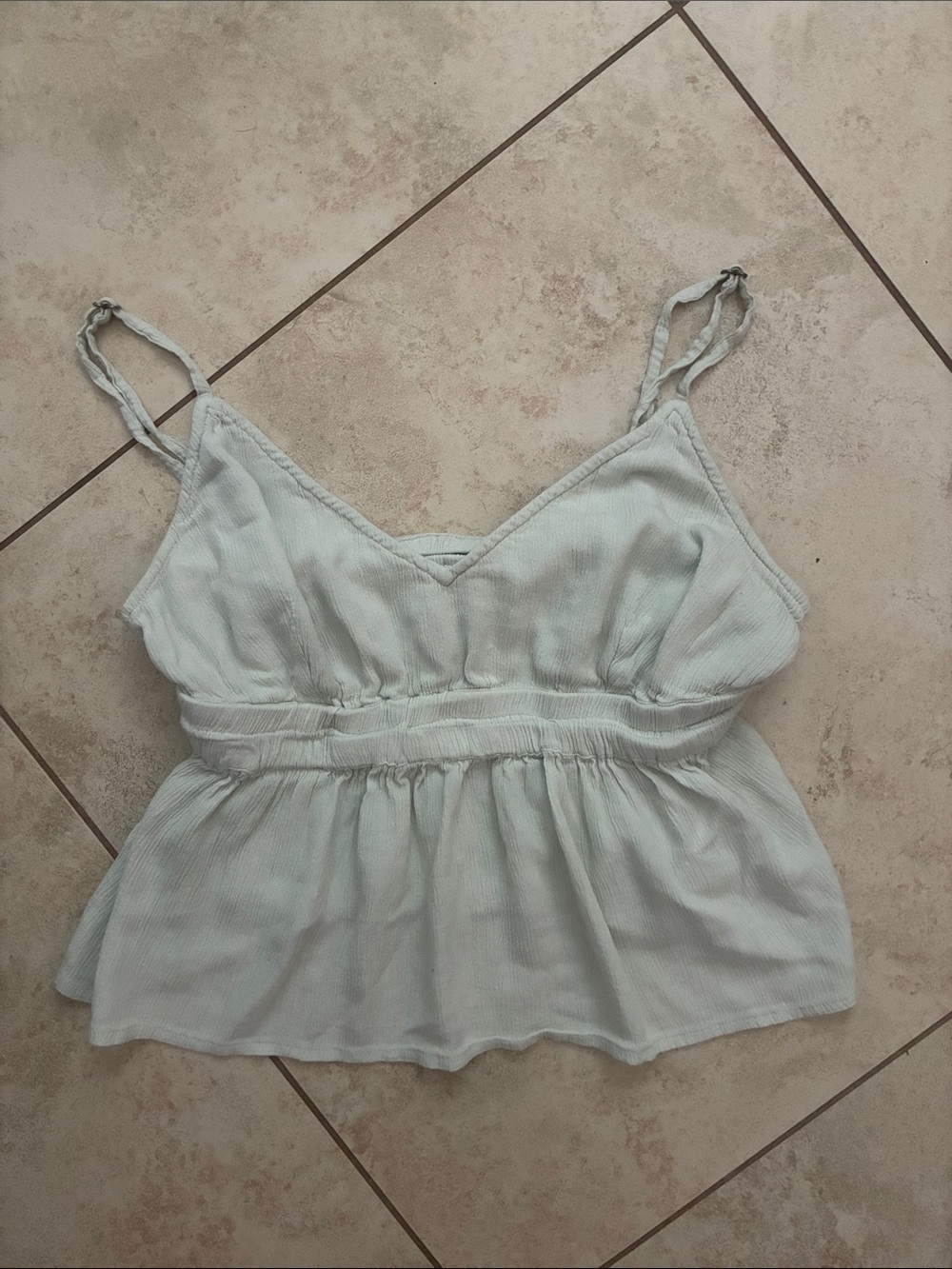 O'Neill Mint Green Peplum Cami with Adjustable Straps